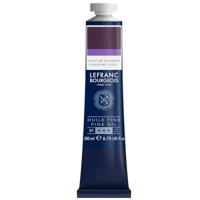 Afbeelding van Lefranc Bourgeois 301821 Fijne olieverf van uitstekende kwaliteit, lichtecht met een gelijkmatige consistentie, tube 200 ml, ideaal voor spieraammen, canvas, schilderbord Blauw Violet