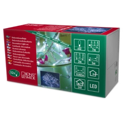 Afbeelding van Draadverlichting led kerstverlichting binnen 32 lampjes 2 meter
