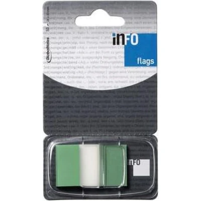 Afbeelding van Info Notes flags 25x43mm groen blister à 50 stuks IN 7728 43
