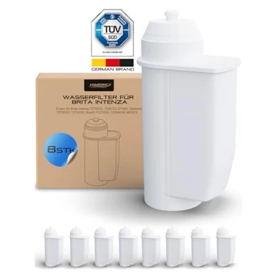 Afbeelding van Comedes Waterfilter voor Brita Intenza, vervangt Bosch Siemens TZ70003, TZ70033, TCZ7003 &amp; Intenza 575491, compatibel met EQ serie en Vero (8 stuks)