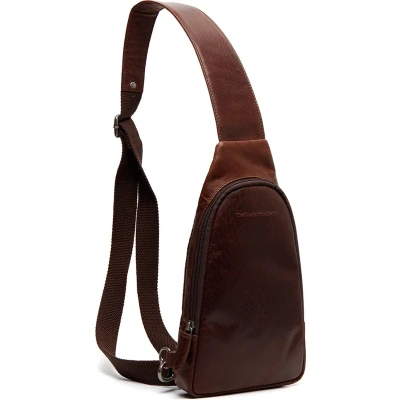Afbeelding van The Chesterfield Brand Leren Crossbody Tas Bruin Bari