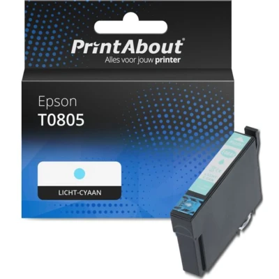 Afbeelding van Huismerk Epson T0805 Inktcartridge Licht cyaan