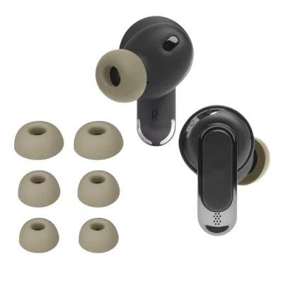 Afbeelding van kwmobile 6x cover voor in ear oortjes compatibel met JBL Tour Pro 2 Vervangende oordopjes van siliconen beige 3 maten