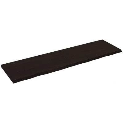 Afbeelding van vidaXL Wastafelblad 180x50x(2 4) cm behandeld massief hout donkerbruin