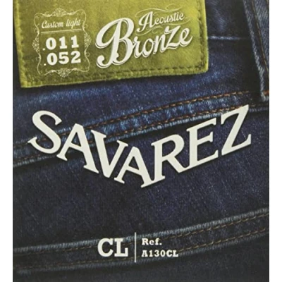 Afbeelding van Savarez Snaren 668582 voor akoestische gitaar brons set A130CL Custom Light .011 .052