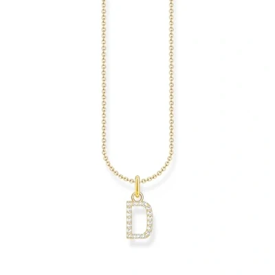 Afbeelding van Thomas Sabo KE2243 414 14 L45V Halsketting Dames 925er Zilver 18K geel verguld 38 45cm