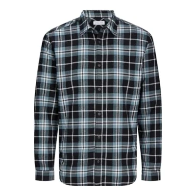 Afbeelding van JACK&amp;JONES PLUS Heren Jjjoshua Fall Flannel Shirt Ls Pls Vrijetijdshemd, Goopenhablauw, 5XL