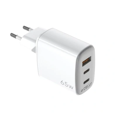 Afbeelding van Oplader Celly UPTC1USB2USBC65 Wit