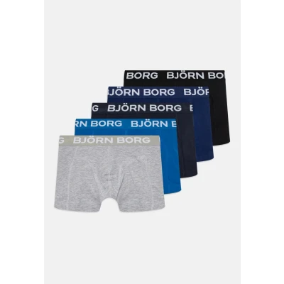 Afbeelding van Björn Borg Herenslips 5P Cotton Stretch Shorts For Boys Blauw/Grijs katoen 110 116