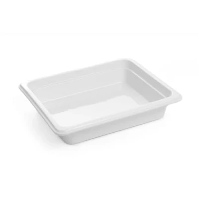 Afbeelding van Hendi Gastronormbak GN 1/2, Porselein, Wit, 6,5 cm diepte, 26,5(b)x32,5(d)x6,5(h)cm, 783016