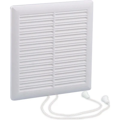 Afbeelding van Nedco ventilatierooster afsluitb. 200 x mm trekkoord De Luxe wit