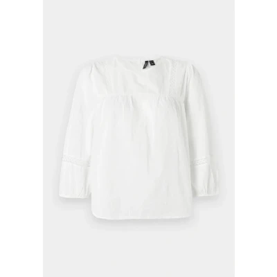 Afbeelding van VERO MODA Dames Vmtrine 3/4 Lace Top WVN Ga Noos, wit (snow white), XS