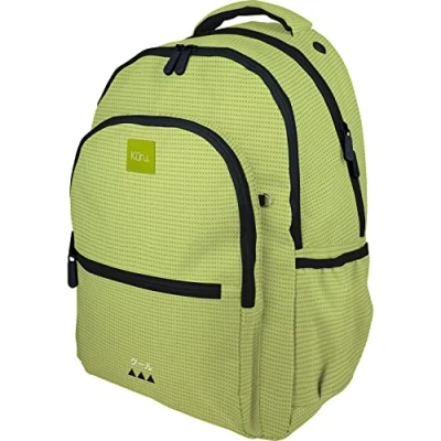 Afbeelding van Grafoplás Roomy Kuru Schoolrugzak voor kinderen, uniseks, 1 stuk, Lime Groen, 33x46x22,5cm, met 3 vakken, aanpasbaar aan de kinderwagen