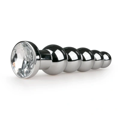 Afbeelding van Zilveren Dunne Buttplug Met Kristal