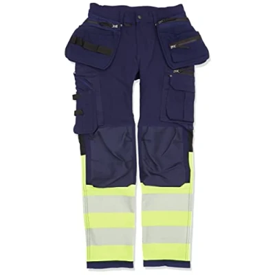 Afbeelding van Blaklader High Vis 4 weg stretch werkbroek 1993 1642 Marine/High Geel D108