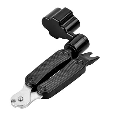 Afbeelding van Vesaneae 3 in 1 gitaar snaar winder en snijder, multifunctionele brug pin trekker, zwarte reparatie aanpassing tool, string peg voor ukelele mandoline