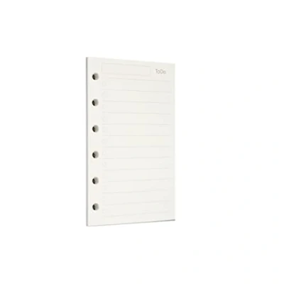 Afbeelding van Zelten 1 Pack A7 45 Vellen/90 Pagina&#039;s Todo Losbladig Gestanst Papier Vullingen for 6 Gaats Binder Persoonlijke Organisator Dagboek Notitieboek Navulbare Planner