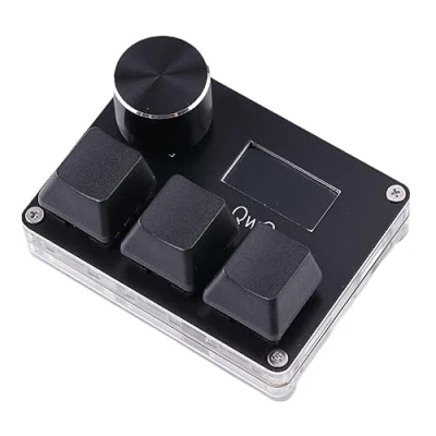 Afbeelding van Mini Mechanisch Toetsenbord, 3 Key Rapid Trigger RGB Aangepast USB C toetsenbord Met Knop/Scherm/Magnetische Schakelaar (Color : Black, Size Magnetic Red Switch)