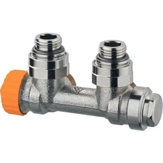 Afbeelding van Heimeier Multilux eclypse afc radiatorafsluiter r1/2 haaks oranje
