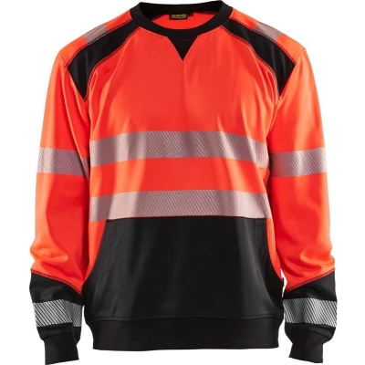 Afbeelding van Blaklader Sweatshirt High Vis 3541 2528 Rood/Zwart XXL