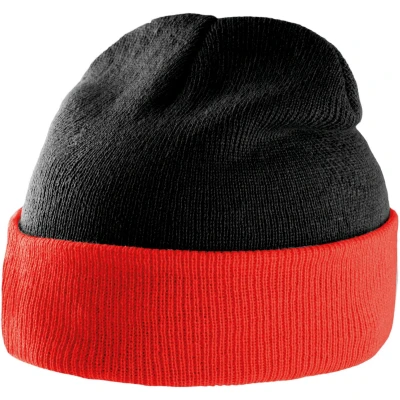 Afbeelding van K up Tweekleurige Muts Met Omslag KP514 BLACK / RED