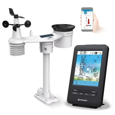 Afbeelding van Bresser Weerstation 4CAST Met WIFI en 7 in 1 Buitensensor Geeft Gevoelstemperatuur Aan