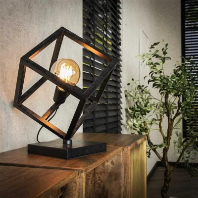 Afbeelding van Hoyz Collection Tafellamp Kubus Charcoal