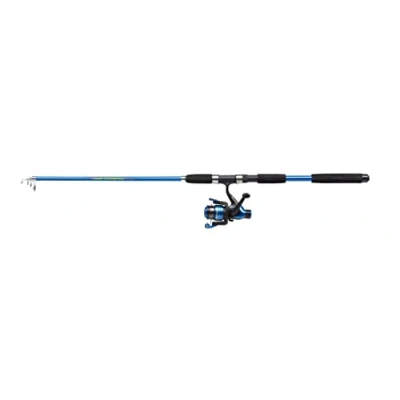 Afbeelding van Shakespeare Firebird Tele spinhengel en rol combo telescopische, draagbare visuitrusting voorgespoeld met koord, klaar om te vissen, 2,7 m, 15 40 g