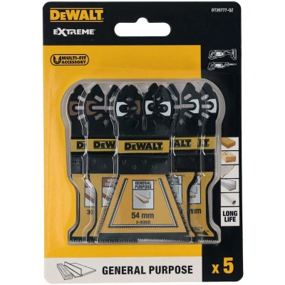 Afbeelding van DeWALT DT20777 Multitoolzaagbladenset 2 x zaagblad met schuine zaagsnede 1 3 zijdige DT20704 QZ