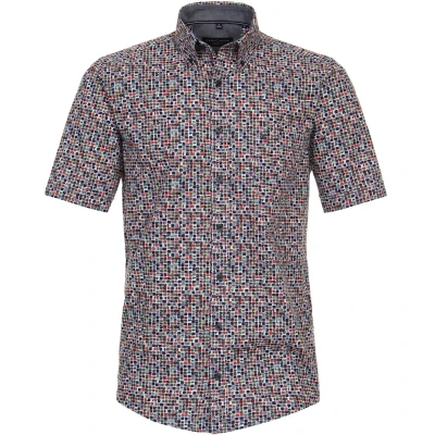 Afbeelding van Casamoda Freizeit Kurzarm Casual FIT Overhemd, Heren, Maat: 3XL, Rot