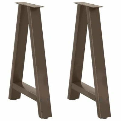 Afbeelding van vidaXL Salontafelpoten 2 st A vormig 60x(72 73) cm staal