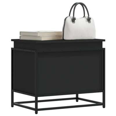 Afbeelding van vidaXL Opbergbox met deksel 60x40x51,5 cm bewerkt hout zwart