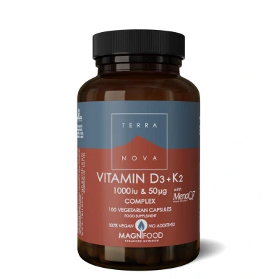 Afbeelding van Terranova Vitamine D3 1000iu Met K2 50mcg Complex 100ca