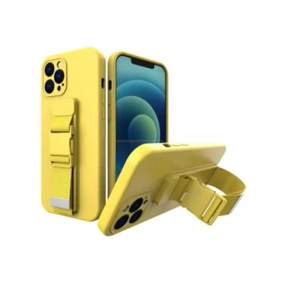 Afbeelding van Touwhoes gelhoes met sleutelkoord ketting handtas Xiaomi Redmi Note 10 5G / Poco M3 Pro geel