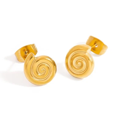 Afbeelding van Bijoutheek Oorknoppen Summer Vibe Zeeslak Goud