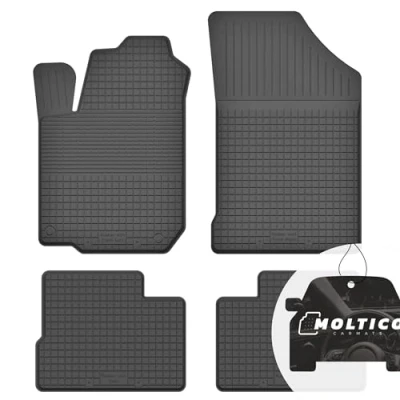 Afbeelding van Rubberen matten met rand auto vloermatten rubber automatten precies passend 4 delige set geschikt voor Mazda 323 VI 1998 2003