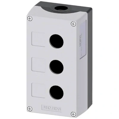 Afbeelding van Siemens 3SU1803 0AA00 0AB1 Lege behuizing 3 inbouwplaatsen (l x b h) 154 85 64 mm Zonder markering Grijs 1 stuk(s)