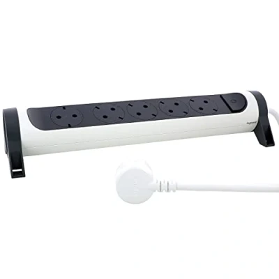 Afbeelding van Legrand premium contactdoos 5x2p a 3m snoer zwart wit 694538