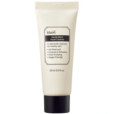 Afbeelding van klairs Gentle Black Facial Cleanser Gezichtsreiniger, Maat: 20 ml,