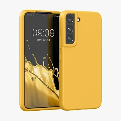 Afbeelding van kwmobile telefoonhoesje compatibel met Samsung Galaxy S22 hoesje Zachte case voor smartphone Back cover in mango