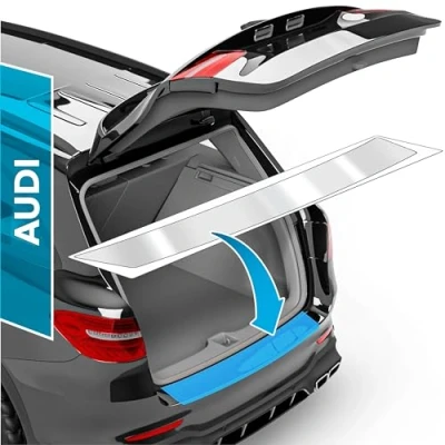 Afbeelding van uProtect Auto bumperfolie voor Q7 2 (II) 4M I 2015 2021 bumperbescherming, krasbescherming, lakbeschermingsfolie transparant glanzend zelfklevend