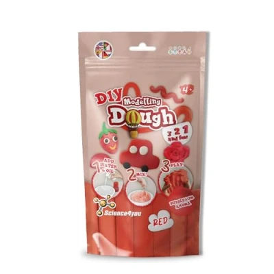 Afbeelding van Science4you Boetseerdeeg Modelleerklei Knutselset Voor Kinderen, Maak je Eigen Geurende Speeldeeg Zacht en Droog, Rood Plasticine, Creatief Speelgoedcadeau Jongens Meisjes Vanaf 4 5 6 7 8+