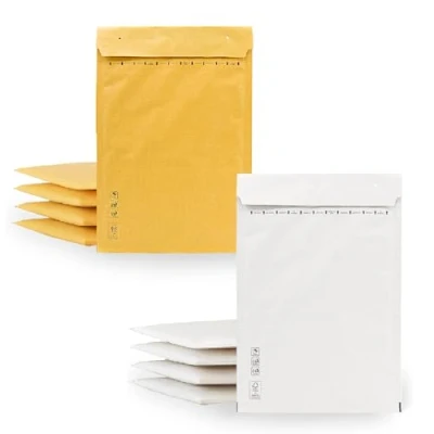 Afbeelding van gewatteerde enveloppen, luchtkussenenveloppen in licht en wit, enveloppen verschillende maten, m office (220 x 260 mm, 10 stuks)