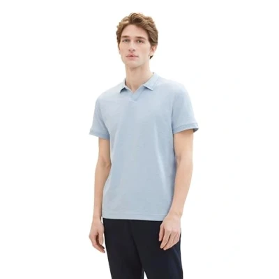 Afbeelding van TOM Tailor MIT Struktur Poloshirt, Heren, Maat: XL, Foggy blue