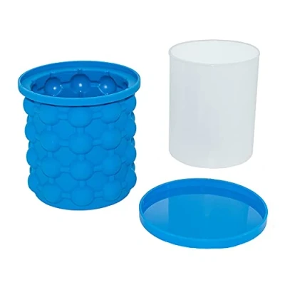 Afbeelding van IJsblokjeshouder met deksel, ijsblokjesvorm, ijsemmer ruimtebesparende ijsemmer, herbruikbare voor whiskey, cocktail en elke drank, BBQ