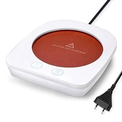 Afbeelding van Mok Warmer,Koffiemok Warmer,Elektrische Drankenwarmer met 3 Temperatuurinstellingen 4 uur Automatische Uitschakeling voor Thuis Bureaugebruik(White)