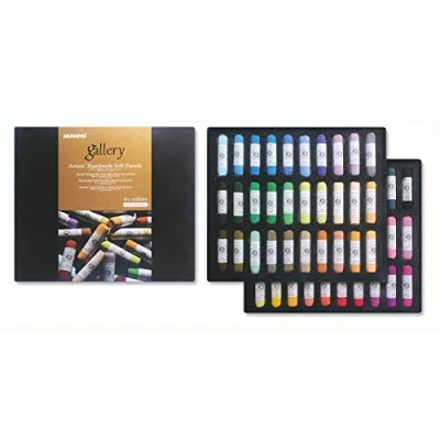 Afbeelding van Mungyo MPHM 60P Gallery Artists&#039; Handmade Soft Pastels Portrait Shades, set van 60 handgerolde pastelkrijtjes artistieke kwaliteit, zachte textuur