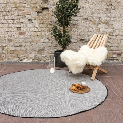 Afbeelding van Rond Buitenkleed Mono Zwart/Wit Dubbelzijdig EVA Interior