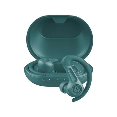 Afbeelding van JLab JBuds Sport ANC 4 In Ear Koptelefoon, Sportoordopjes Bluetooth, 60+ uur, Noise Cancelling True Wireless Oordopjes Draadloos Met USB C Oplaadcase, IP66 Zweetbestendig, Multipoint, Blauwgroen