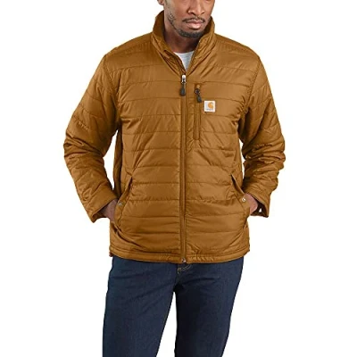 Afbeelding van Carhartt Heren Rain Defender Relaxed Fit Lichtgewicht geïsoleerde Gilliam Jacket, bruin (carhartt brown), L